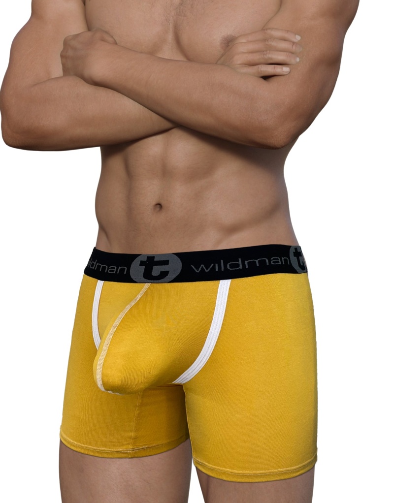 Wildmant Modal Big Boy Pouch 5 Inseam Boxer Brief Gold