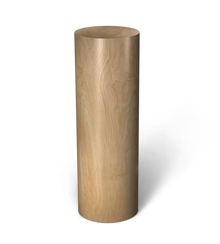 Cherry Cylinder Pedestal (Real Wood Veneer) 24" Dia / 12"