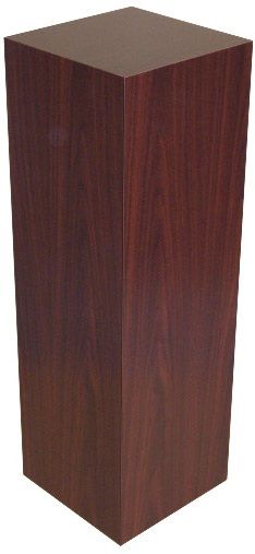 Mahogany-Dyed Walnut Pedestal (Real Wood Veneer)