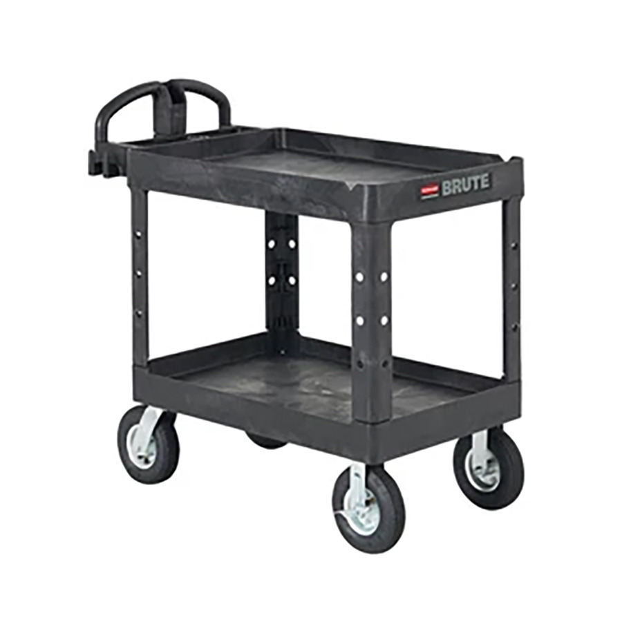 Rubbermaid Fg452010bla Brute Utility Cart With Pneumatic Casters, 500