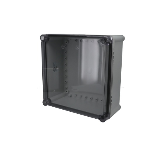 Bud Industries PTS-25342-C Box, PC/Fiberglass, Clear Cover, 11x11x5.1 in, PTS Series