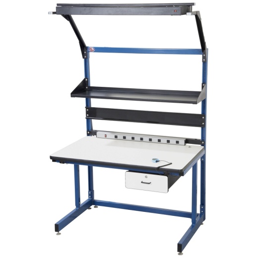 Proline Bib19 Bench-In-A-Box Cantilever Bench, 60" X 30", Dark Blue