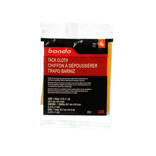3M Bondo Tack Cloth, 00813, 24/Case, Automotive Grade