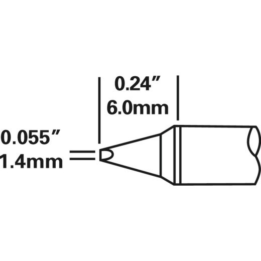Metcal CVC-7CH0014P Chisel Cartridge - 1.5MM (0.06 IN), 30° 700-F, CVC Series