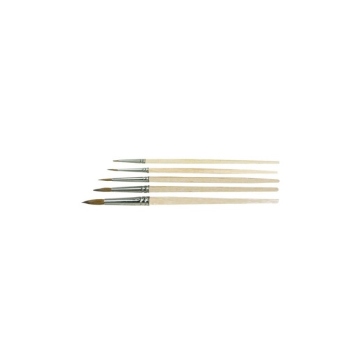 Gordon Brush 0907-06000 Artist Brush - Round, Anti-Static, Sable/Wood