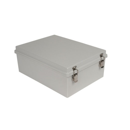 Bud Industries PTH-22730-L Box, PC/Fiberglass, Self-Locking Latch, 15.8x11.8x5.9 in, PTH Series