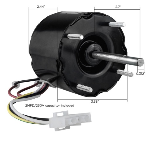 Pems 3.3" 4.5W 900 Rpm 115V Fan Motor Replaces Greenheck 304920