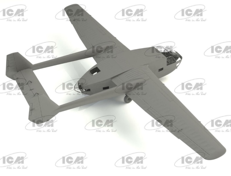 Icm Gotha Go 242B Wwii German Landing Glider Plastic Model Kit, 1/48 Scale