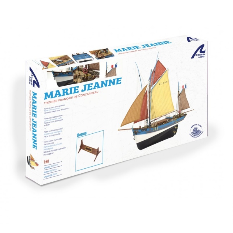 Artesania Latina "Marie Jeanne" Fishing Boat Wooden Model Kit, 1/50 Scale