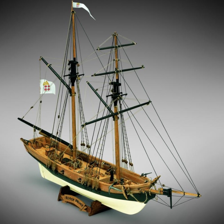 Mamoli "Black Prince" Privateer Corsair Wooden Model Ship Kit, 1/57 Scale