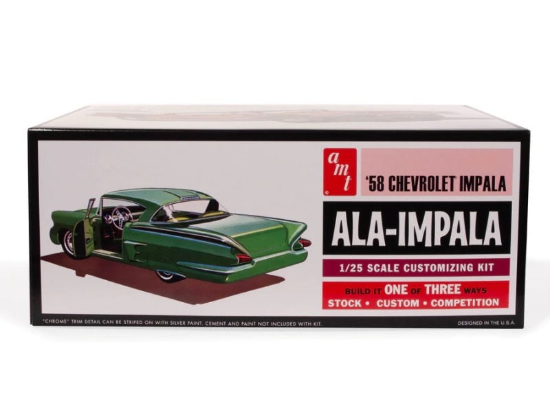 Amt 1958 Chevy Impala Hardtop "Ala Impala" Plastic Model Kit, 1/25 Scale