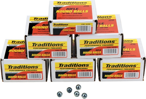 Traditions Bullets Revolver Roundball 44Cal .4546 100Pk