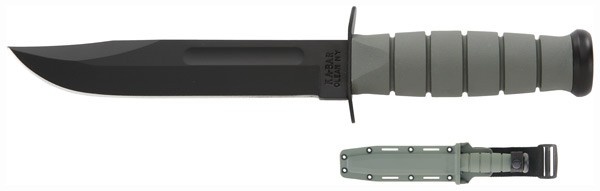 Ka-Bar Fighting\/Utility Knife 7\" W\/Plastic Sheath F-Green