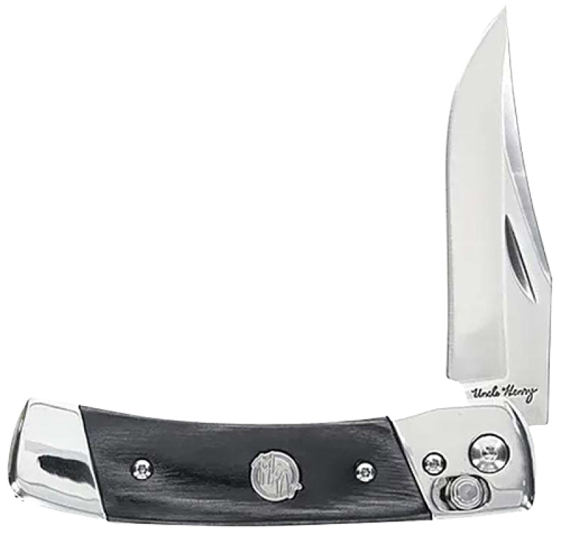 Uncle Henry Knife Plb5 2.9\" Blade Lmnt Wood Handles Pivot