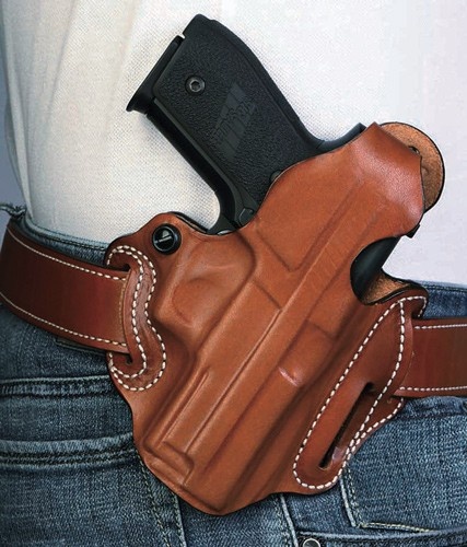 DeSantis Thumb Break Scabbard for M&P Shield 9 – Tan Leather