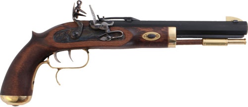 Traditions Trapper Pistol 50 Cal Flintlock Blued\/Hardwood