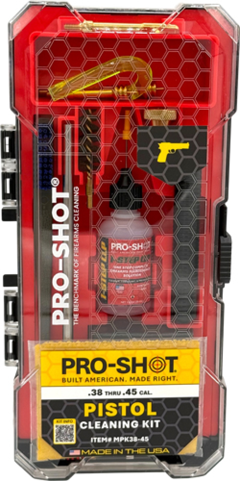 Pro Shot Pistol Cleaning Kit .38-.45 Cal