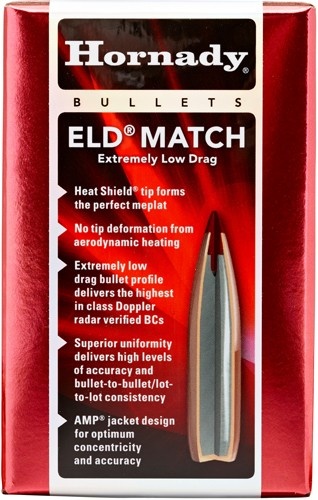 Hornady Bullets 22Cal .224 52Gr. Eld-M Match 100Ct