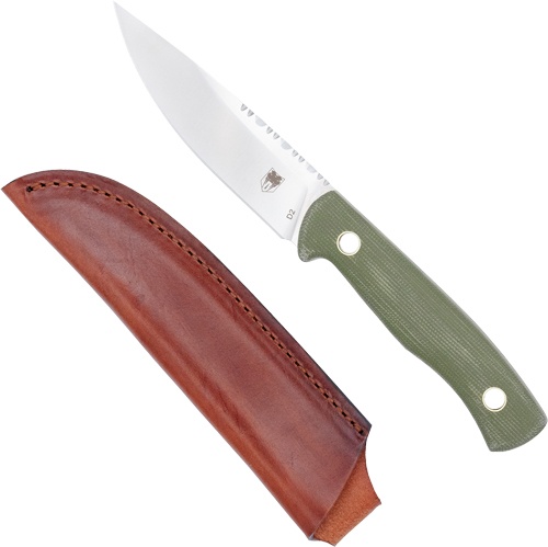Cobratec Koonsman 4\" Fixed Bld Od Green D2 W\/Leather Sheath