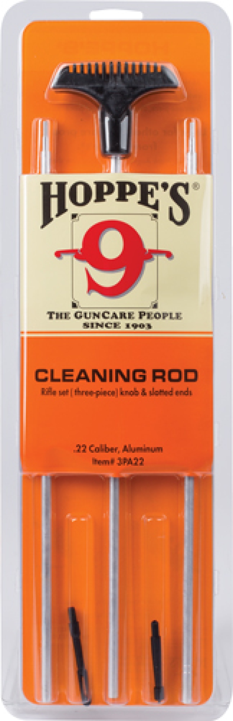 Hoppes Aluminum Cleaning Rod 3-Pc .22 Caliber