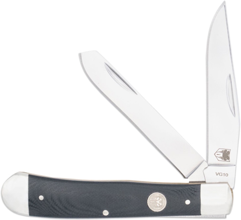 Cobratec Trapper Two Blade G-10 Black\/Ss Slip Joint