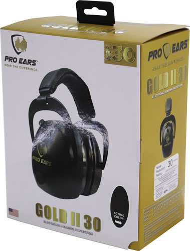 Pro Ears Gold Ii 30 Ear Muff Electronic W/Padded Base Blk