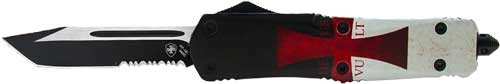 Templar Knife Large Otf Templr Flag 3.5\" Blk Tanto Serrated