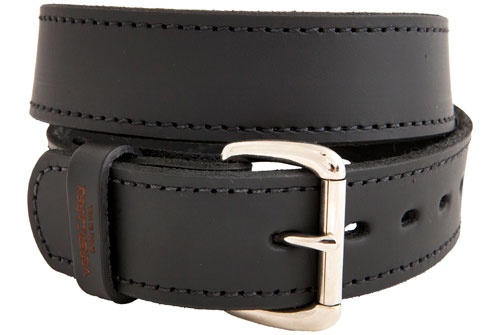 Versacarry Double Ply Leather Belt 42"X1.5" Heavy Duty Blk<