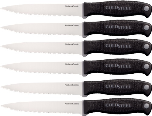 Cold Steel Six Steak Knife Set 4.58" Blade (6 Steak Knives)