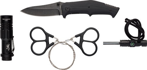 Browning Outdoorsman Survival Knife, Light, Saw, Firestarter
