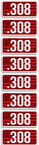 Mtm Ammo Caliber Labels 308 8-Pack