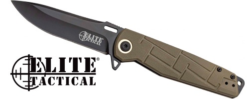 Mc Elite Tactical Readiness 3.5\" Drop Point Fldr Fde\/Blk