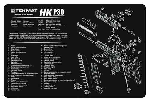Tekmat Armorers Bench Mat 11\"X17\" Heckler & Koch P30