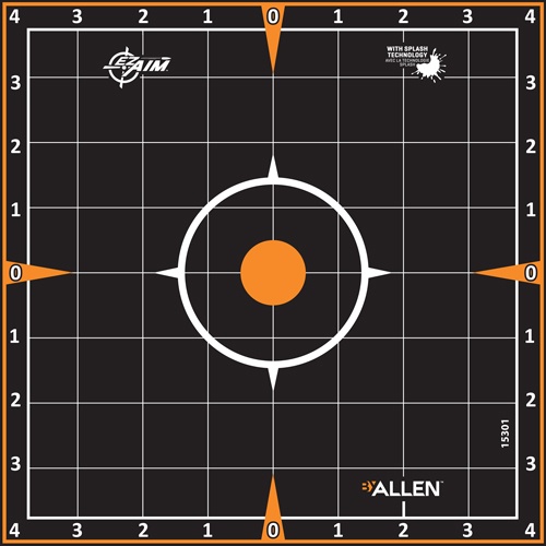 Allen Ez Aim Splash Adhesive Grid Target 6-Pk 8\"X8\"