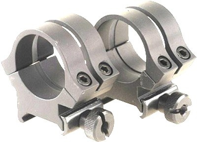 Weaver Rings Detachable Quad- Lock 1\" High Silver .332\"