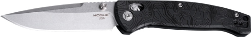 Hogue Mysto 3.4\" Able Lck Fldr Clip Point Black Diamond Metal