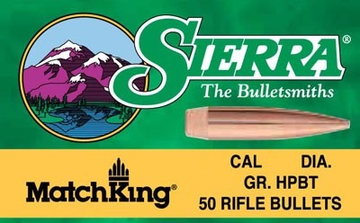 Sierra Bullets .22 Cal .224 53Gr Hp Match 100Ct