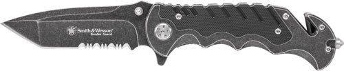 S&W Knife Border Guard 3.5\" Blade W\/Strap Cutter\/Gls Brekr