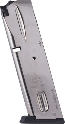 Mec-Gar Magazine S&W 5900 Series 9Mm Luger 15Rd Nickel
