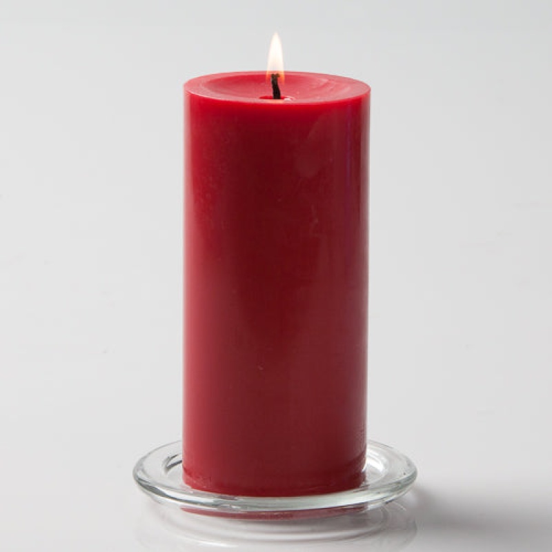 Richland 3"x6" Red Pillar Candle