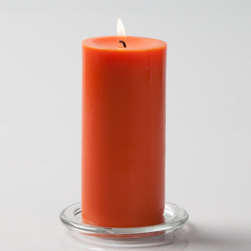Richland Pillar Candles 3"X6" Orange Set Of 24
