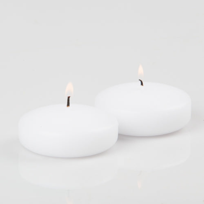 Richland Floating Candles 3" White Set Of 12