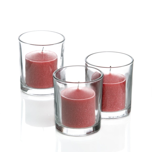 Richland Votive Candles & Eastland Clear Votive Holders Set Of 72 Red-Unscented